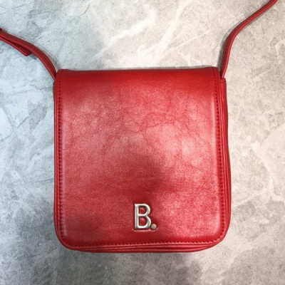 Balenciaga 2019 Leather Shoulder Bag,16CM - 발렌시아가 2019 레더 숄더백,BGB0497,16CM,레드