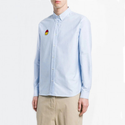 Ami 2019 Mens Logo Casual Cotton Shirt - 아미 2019 남성 로고 캐쥬얼 코튼 셔츠Ami0015x.Size(s - xl).스카이블루