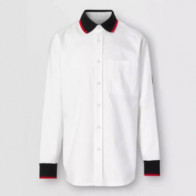 Burberry 2019 Mens Vintage Logo Silk shirt - 버버리 2019 남성 빈티지 로고 실크 셔츠 Bur01452x.Size(s - 2xl).3컬러(화이트/스카이블루/네이비)