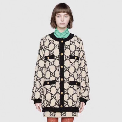 Gucci 2019 Womens Luxury Tweed Jacket - 구찌 2019 여성 럭셔리 트위드 자켓 Guc01635x.Size(s - l).블랙