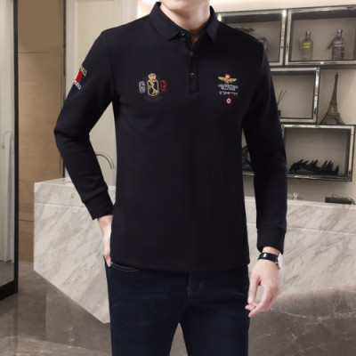 Armani 2019 Mens Logo Cotton Polo Man-to-man - 알마니 2019 남성 로고 코튼 기모 폴로 맨투맨 Arm0410x.Size(m - 3xl).3컬러(레드/그린/블랙)