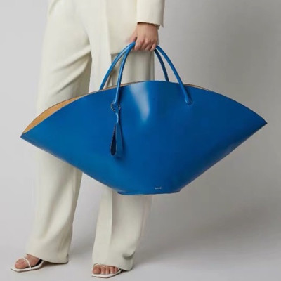 [시선강탈!! 하나쯤 필수 소장각!]Jil Sander 2019 Sombrero Leather Large Tote Bag,67cm - 질샌더 2019 솜브레로 여성용 레더 라지 토트백 JILB0019,67cm,블루