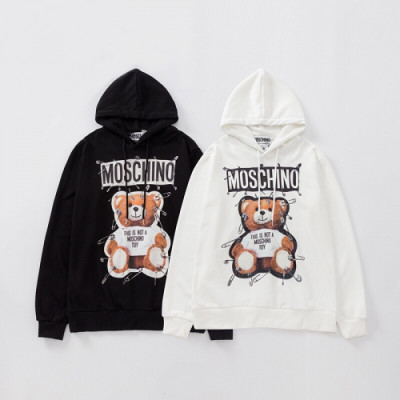 Moschino 2019 Mm/Wm Logo Teddy Cotton Hood Tee - 모스키노 2019 남자 로고 테디 코튼 후드티 Mos0037x.Size(m - 2xl).2컬러(블랙/화이트)