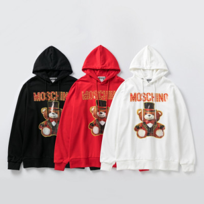 Moschino 2019 Mm/Wm Logo Teddy Cotton Hood Tee - 모스키노 2019 남자 로고 테디 코튼 후드티 Mos0038x.Size(m - 2xl).3컬러(블랙/화이트/레드)