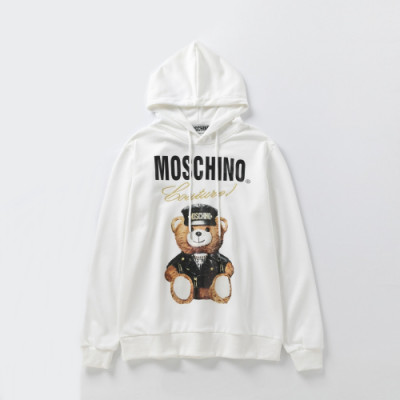 Moschino 2019 Mm/Wm Logo Teddy Cotton Hood Tee - 모스키노 2019 남자 로고 테디 코튼 후드티 Mos0040x.Size(m - 2xl).화이트