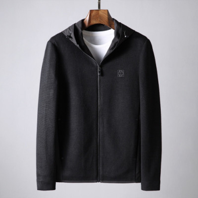 Loewe 2019 Mens Logo Casual Wool Jacket - 로에베 2019 남성 로고 캐쥬얼 울 자켓 Loe0119x.Size(m - 3xl).블랙