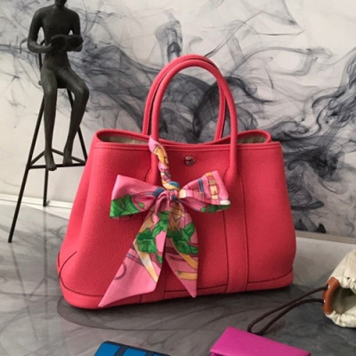 Hermes 2019 Garden Party Leather Tote Bag ,30cm - 에르메스 2019 가든파티 레더 여성용 토트백 HERB0787,30cm,핑크