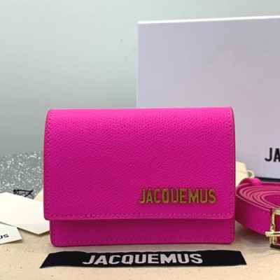 Jacquemus 2019 Leather Mini Hip Sack / Shoulder Cross Bag ,11.5cm - 자크뮈스 2019 레더 여성용 미니 힙색 / 숄더 크로스백 JACB0005,11.5cm,핑크