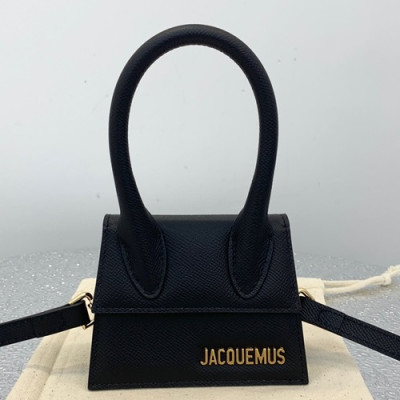 Jacquemus 2019 Leather Mini Tote Shoulder Cross Bag ,12cm - 자크뮈스 2019 레더 여성용 미니 토트 숄더 크로스백 JACB0013,12cm,블랙