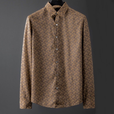 Burberry 2019 Mens Vintage Logo Cotton shirt - 버버리 2019 남성 빈티지 로고 코튼 셔츠 Bur01481x.Size(m - 3xl).브라운