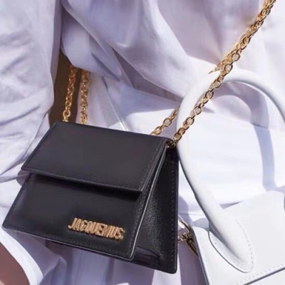 Jacquemus 2019 Leather Mini Chain Shoulder Cross Bag ,11cm - 자크뮈스 2019 레더 여성용 미니 체인 숄더 크로스백 JACB0036,11cm,블랙