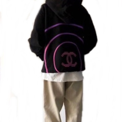 Chanel  2019 Mm/Wm Logo Cotton HoodT - 샤넬 2019 남자 로고 코튼 후드티 Cha0475x.Size(s - xl).블랙