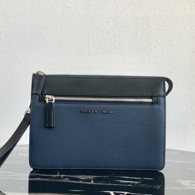 Prada 2019 Mens Clutch Bag,26CM - 프라다 2019 남성용 클러치백 2VF001-4,26CM,블루