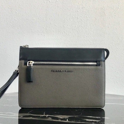 Prada 2019 Mens Clutch Bag,26CM - 프라다 2019 남성용 클러치백 2VF001-5,26CM,그레이