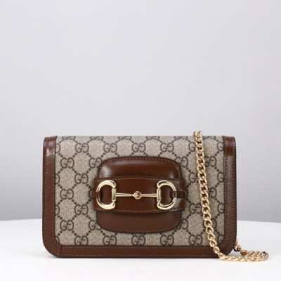 Gucci 2019 Leather Chain Shoulder Bag,20CM - 구찌 2019 여성용 레더 체인 숄더백 ,GUB0854,20cm,브라운