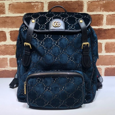 Gucci 2019 Velvet Small Back Pack,33CM - 구찌 2019 벨벳 남여공용 스몰 백팩 574942,GUB0858,33CM,블루
