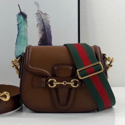Gucci 2019 Leather Shoulder Bag,20CM - 구찌 2019 여성용 레더 숄더백 ,384821,GUB0861,20cm,브라운