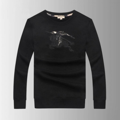 Burberry 2019 Mens Logo Cotton Tshirt - 버버리 2019 남성 로고 코튼 기모 긴팔티 Fen01488x.Size(m - 3xl).블랙