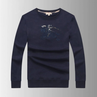 Burberry 2019 Mens Logo Cotton Tshirt - 버버리 2019 남성 로고 코튼 기모 긴팔티 Fen01489x.Size(m - 3xl).네이비