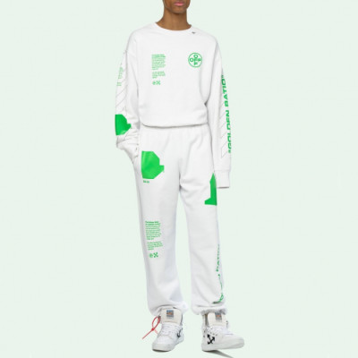 Off-white 2019 Mens Logo Cotton Man-to-man - 오프화이트 2019 남성 로고 오버사이즈 코튼 맨투맨 Off0220x.Size(xs - l).화이트