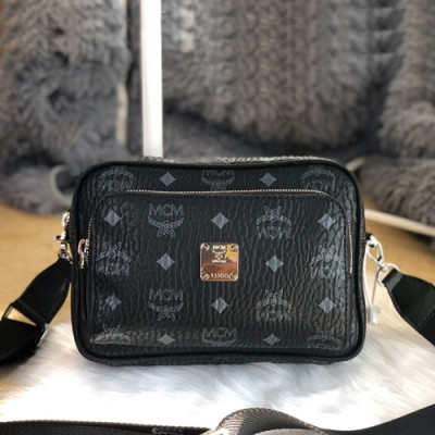 MCM 2019 Visetos Camera Shoulder Cross Bag,22cm - 엠씨엠 2019 여성용 비세토스 카메라 숄더 크로스백 MCMB0416, 22cm,블랙