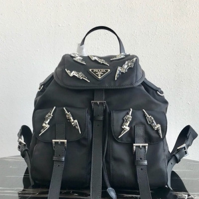 Prada 2019 Nylon Back Pack,30CM - 프라다 2019 여성용 나일론 백팩 1BZ006-1,30CM,블랙