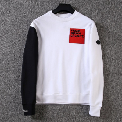 Moncler 2019 Mens Logo Cotton Man-to-man - 몽클레어 2019 남성 로고 코튼 맨투맨 Moc01142x.Size(s - 2xl).화이트