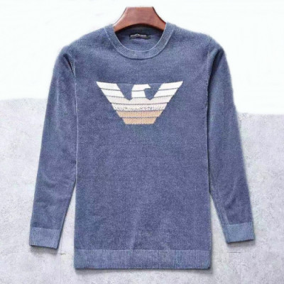 Armani 2019 Mens Crest-neck Wool Sweater - 알마니 2019 남성 크레스트넥 울 스웨터 Arm0434x.Size(m - 2xl).스카이블루