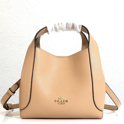 Coach 2019 Leather Tote Shoulder Bag,23cm - 코치 2019 레더 토트 숄더백 COAB0226,23cm,베이지