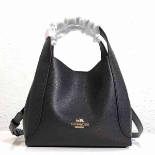 Coach 2019 Leather Tote Shoulder Bag,23cm - 코치 2019 레더 토트 숄더백 COAB0228,23cm,블랙