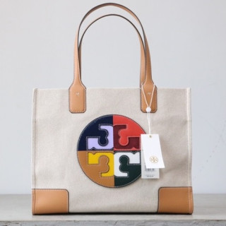 Tory Burch 2019 Linen Tote Shopper Bag,34/44cm - 토리버치 2019 린넨 토트 쇼퍼백 TBB0250,34/44cm,베이지