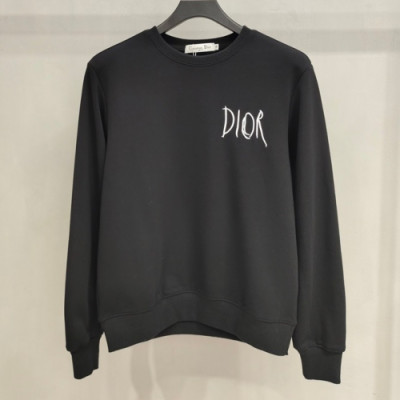 Dior 2019 Mens Logo Casual Cotton Tshirt - 디올 2019 남성 로고 코튼 기모 긴팔티 Dio0459x.Size(m - 3xl).블랙