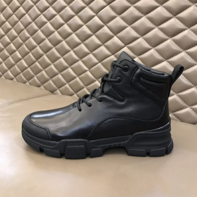 Gucci 2019 Mens Leather Sneakers Boots - 구찌 2019 남성용 레더 스니커즈 부츠,GUCS0537,Size(240 - 270),블랙