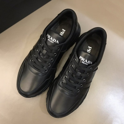 Prada 2019 Mens Leather Sneakers - 프라다 2019 남성용 레더 스니커즈,PRAS0237,Size(240 - 270).블랙