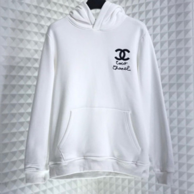 Chanel 2019 Mm/Wm Logo Cotton HoodT - 샤넬 2019 남자 로고 코튼 기모 후드티 Cha0484x.Size(s - 2xl).화이트