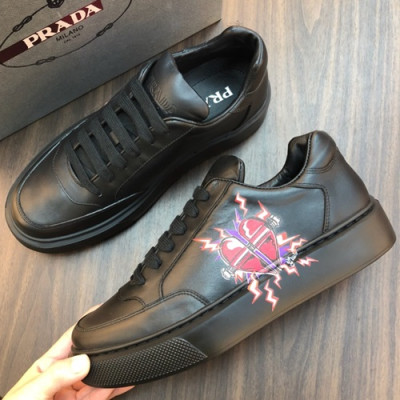 Prada 2019 Mens Leather Sneakers - 프라다 2019 남성용 레더 스니커즈,PRAS0242,Size(240 - 270).블랙