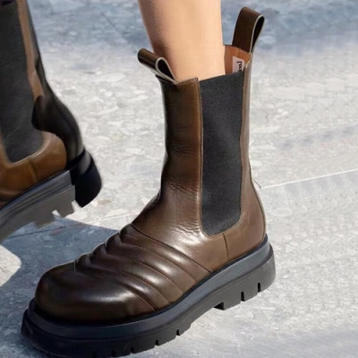 Bottega Veneta 2019 Ladies Leather Boots - 보테가베네타 2019 여성용 레더 부츠,BVS0088,Size(225 - 255).브라운
