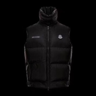 Moncler 2019 Mens Patch Logo Modern Duck Down Padding Vest - 몽클레어 2019 남성 패치 로고 모던 덕다운 패딩 조끼 Moc01151x.Size(s - 2xl).블랙