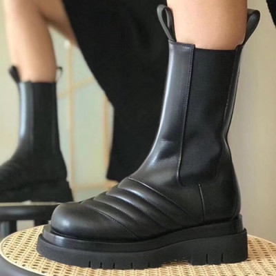 Bottega Veneta 2019 Ladies Leather Boots - 보테가베네타 2019 여성용 레더 부츠,BVS0089,Size(225 - 255).블랙
