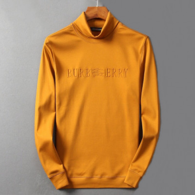 Burberry 2019 Mens Logo Cotton Tshirt - 버버리 2019 남성 로고 코튼 기모 긴팔티 Fen01535x.Size(m - 4xl).2컬러(옐로우/그레이)