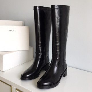 Celine 2019 Ladies Leather Long Boots - 셀린느 2019 여성용 레더 롱부츠 CELS0009,Size(225-250),블랙