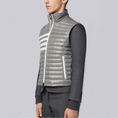 Thom Browne 2019 Mens Patch Logo Down Pedding Vest - 톰브라운 2019 남성 패치 로고 다운 패딩 조끼 Thom0430x.Size(s - 2xl).그레이