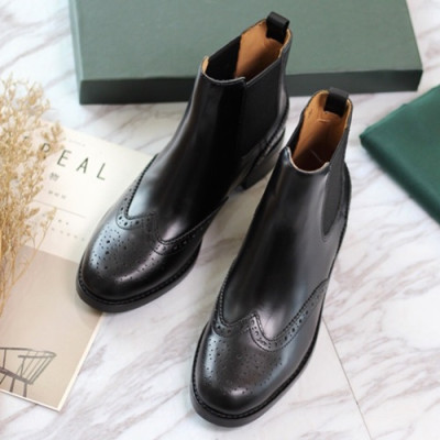 Church's 2019 Ladies Leather Ankle Boots - 처치스 2019 여성용 레더 앵글 부츠 CHUS0001 , Size(225 - 245),블랙