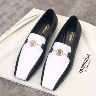 Burberry 2019 Ladies Leather Flat Shoes - 버버리 2019 여성용 레더 플랫 슈즈,BURS0072,Size(225 - 245).화이트