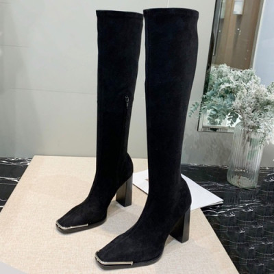 Alexander wang 2019 Ladies Suede High Heel Long Boots - 알렉산더왕 2019 여성용 스웨이드 하이힐 롱 부츠 ALWS0024,Size(225-255),블랙