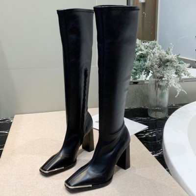 Alexander wang 2019 Ladies Leather High Heel Long Boots - 알렉산더왕 2019 여성용 레더 하이힐 롱 부츠 ALWS0025,Size(225-255),블랙
