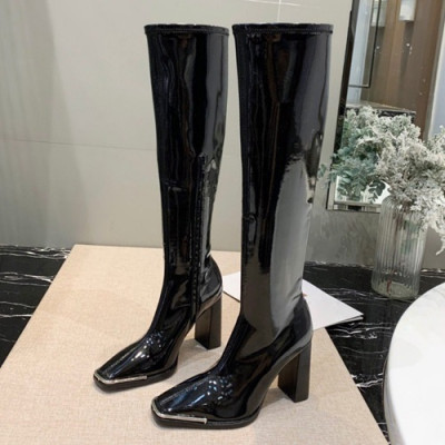 Alexander wang 2019 Ladies Leather High Heel Long Boots - 알렉산더왕 2019 여성용 레더 하이힐 롱 부츠 ALWS0026,Size(225-255),블랙