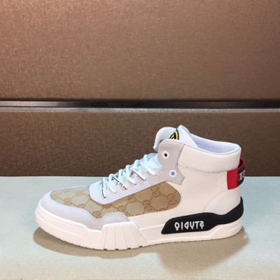 Gucci 2019 Mens Leather Sneakers - 구찌 2019 남성용 레더 스니커즈 GUCS0542,Size(240 - 270),화이트