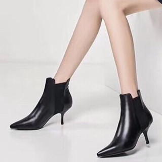 Celine 2019 Ladies Leather High Heel Boots - 셀린느 2019 여성용 레더 하이힐 부츠 CELS0012,Size(225-245),블랙