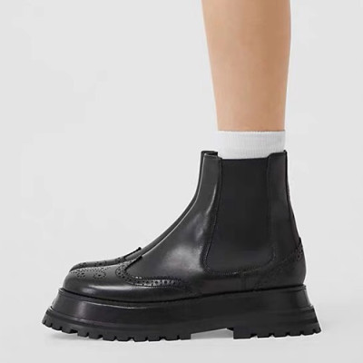 Burberry 2019 Ladies Leather Boots - 버버리 2019 여성용 레더 부츠 ,BURS0076,Size(225 - 245).블랙